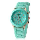 Rodada da liga Dial Silicone banda quartzo