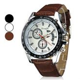 Analógico PU Quartz Relógio de pulso dos homens