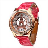 diamante torre padrão rosa pu